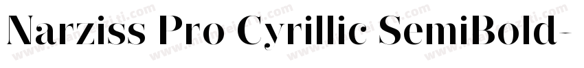 Narziss Pro Cyrillic SemiBold字体转换